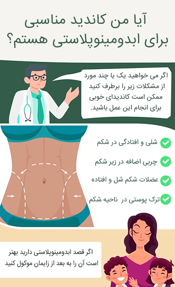 کاندیدای مناسب ابدومینوپلاستی